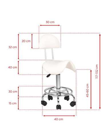 Associate Article 118590 COSMETIC STOOL 6001 WHITE