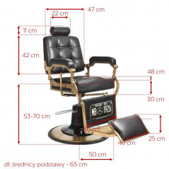 Black boss barber hairdressing chair 