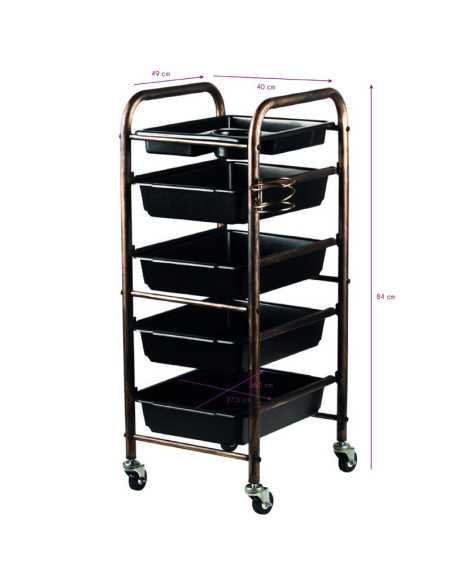 Coloring and storage hairdressing trolley-123792 