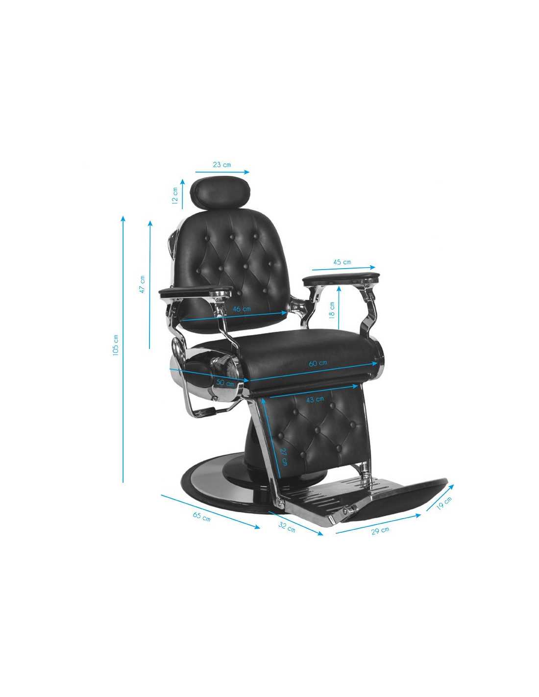 Optimized Product Name: Francesco Barber chair – Black & Grey 