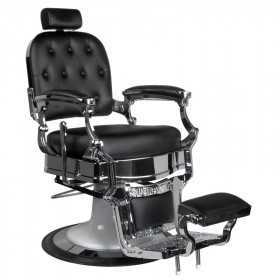 Ernesto barber chair padded silver black 