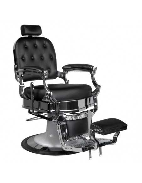 Ernesto barber chair padded silver black