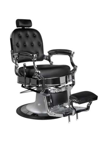 Ernesto barber chair padded silver black 