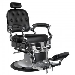 Ernesto barber chair padded silver black
