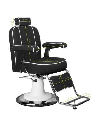 Poltrona da barbiere AMADEO BLACK – Design vintage ed ergonomia professionale