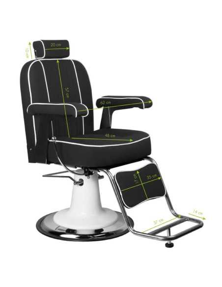 Fauteuil barbier amadeo noir 
