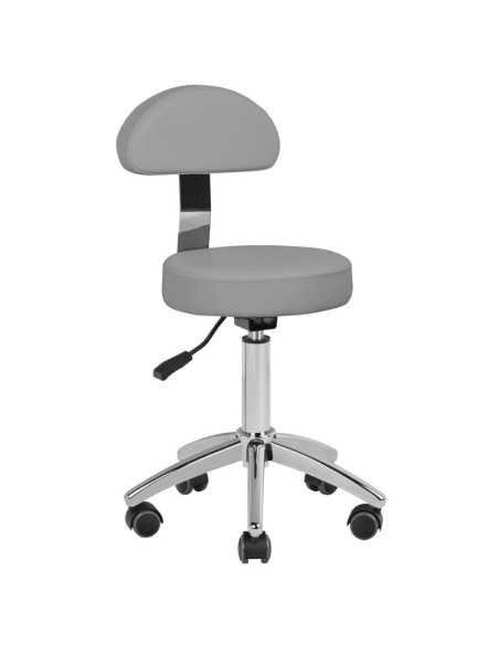 Tabouret à roulettes cosmetique 304 gris