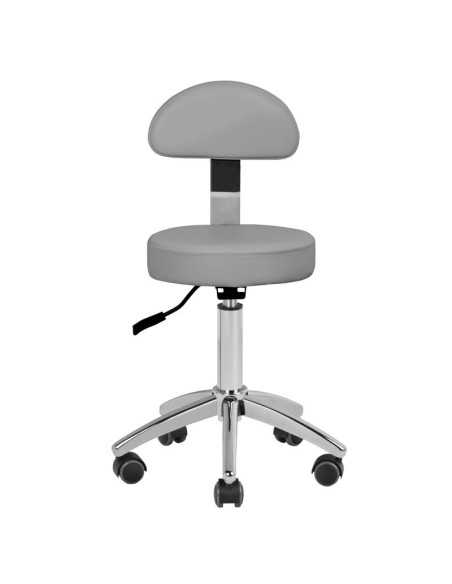 Tabouret à roulettes cosmetique 304 gris