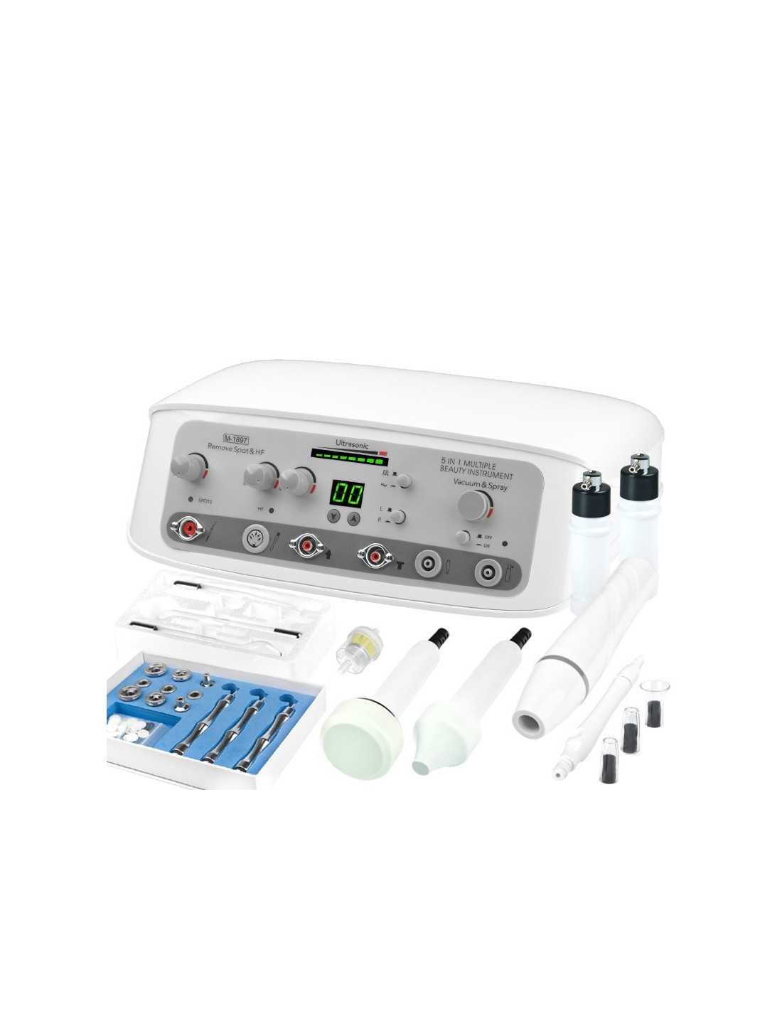 Elegante 1897 5-in-1 Microdermabrasion + Vacuum + High Frequency + Ultrasound + Spray Device