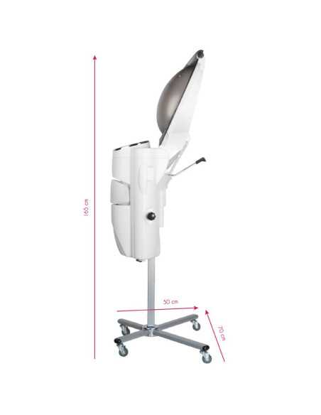 Sauna a vapor para cabelo branco com ozono ativo