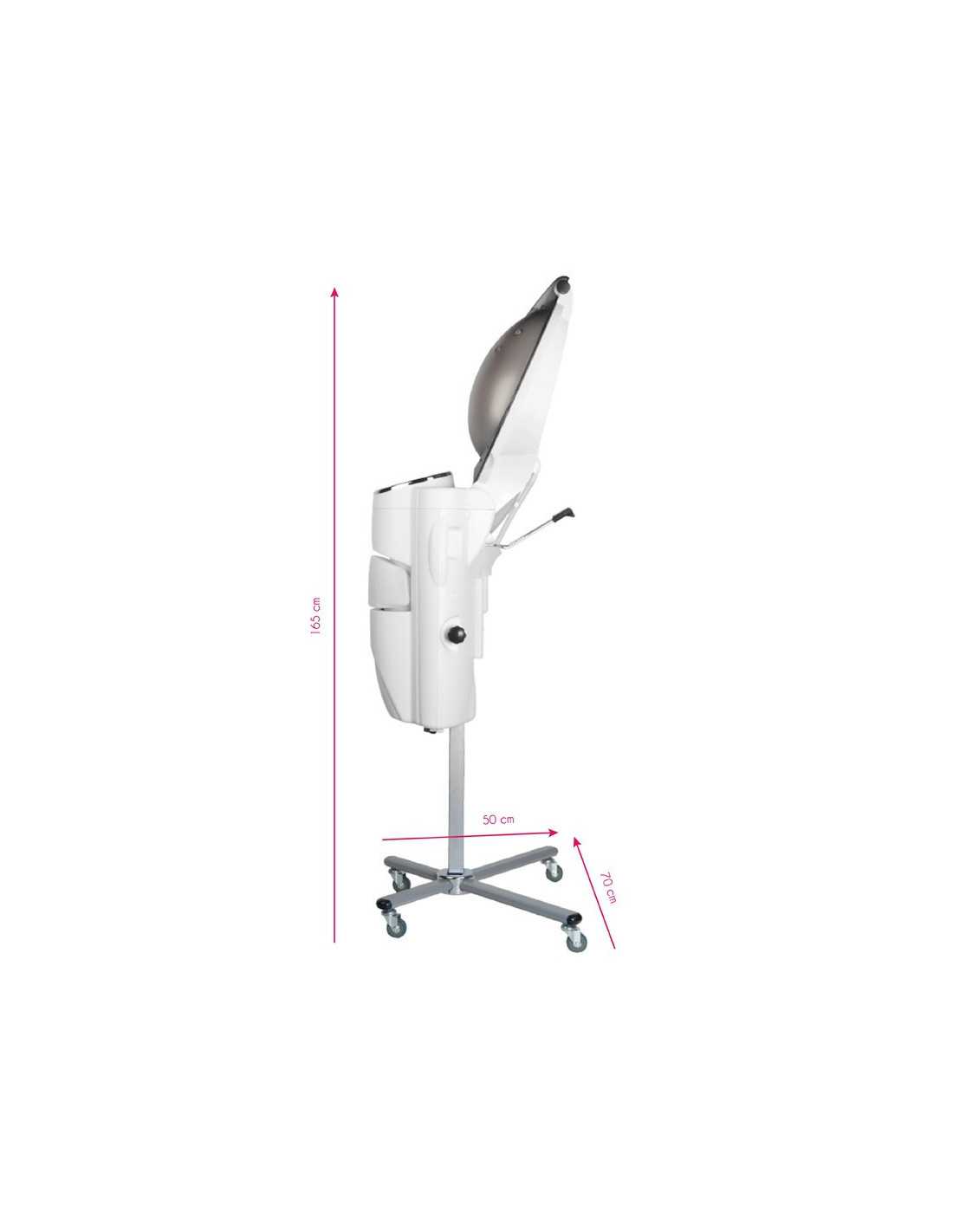 White hairdressing steam sauna with active ozone
