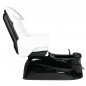 sillón spa de pedicura blanco y negro as-122 con función de masaje