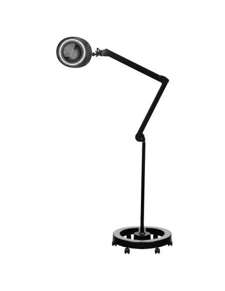 Lupa elegante 6025 60 led smd 5d lampe noire avec trépied 