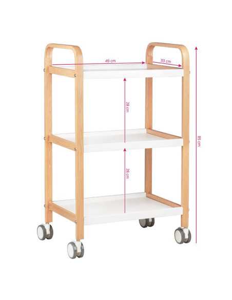 Mesa cosmética hs09 madera - blanco 