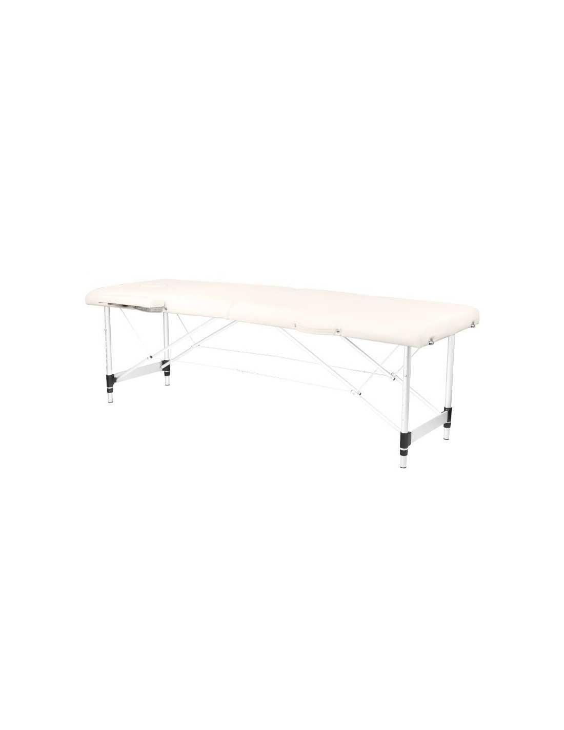 Massageliege 126960 KOMFORTABLE TRAGBARE MASSAGELIEGE AUS ALUMINIUM, 2 TEILIG, CREME