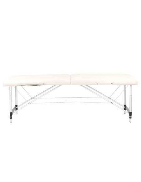 Mesa de Massagem 126960 MESA DE MASSAGEM PORTÁTIL CONFORTÁVEL ALUMÍNIO 2 SEÇÕES CREME