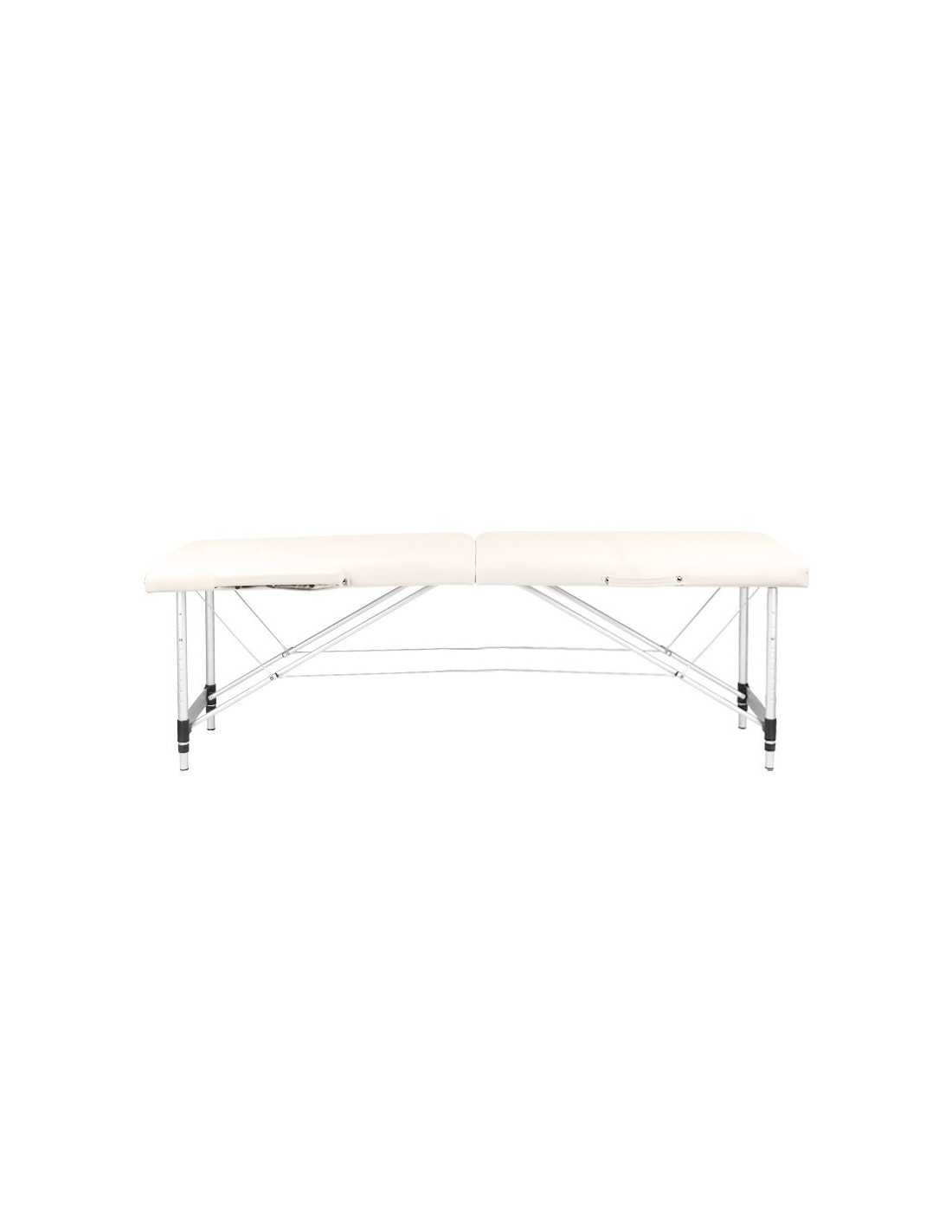 Massageliege 126960 KOMFORTABLE TRAGBARE MASSAGELIEGE AUS ALUMINIUM, 2 TEILIG, CREME