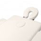 Camilla de masaje portátil cómoda aluminio 2 secciones crema