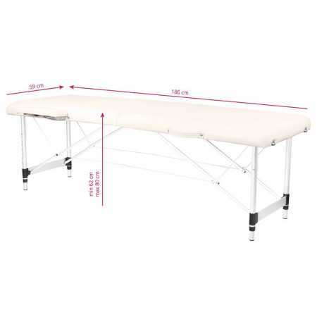 Associate Article  126960 STÓŁ SKŁADANY DO MASAŻU ALUMINIOWY KOMFORT 2 SEGMENTOWE CREAM