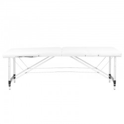 Prenosna masažna miza udobna aluminijasta 2 dela bela