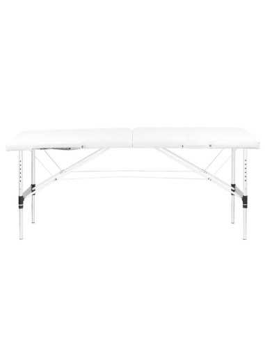 Massageliege 126962 KOMFORTABLE TRAGBARE MASSAGELIEGE AUS ALUMINIUM, 2 TEILIG, WEISS