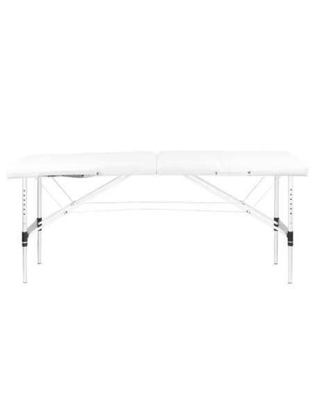 Mesa de Massagem 126962 MESA DE MASSAGEM PORTÁTIL CONFORTÁVEL ALUMÍNIO 2 SEÇÕES BRANCA