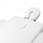Draagbare massagetafel comfortabel aluminium 2 secties wit