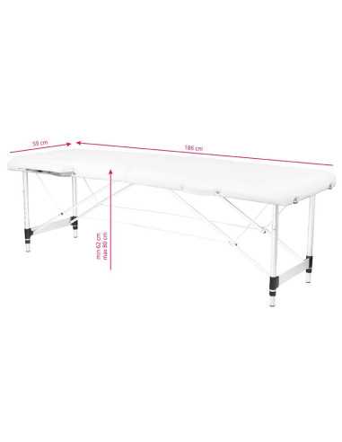 Massageliege 126962 KOMFORTABLE TRAGBARE MASSAGELIEGE AUS ALUMINIUM, 2 TEILIG, WEISS