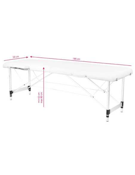 Mesa de Massagem 126962 MESA DE MASSAGEM PORTÁTIL CONFORTÁVEL ALUMÍNIO 2 SEÇÕES BRANCA