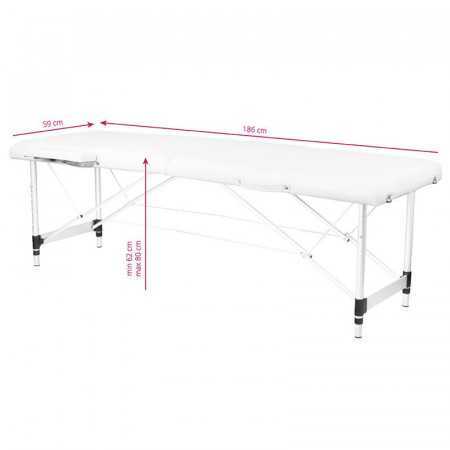 Associate Article  126962 STÓŁ SKŁADANY DO MASAŻU ALUMINIOWY KOMFORT 2 SEGMENTOWE WHITE