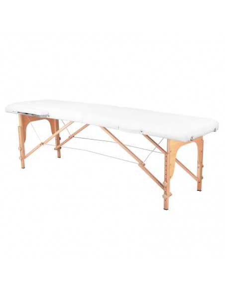 Table de Massage 126965 TABLE DE MASSAGE PLIANTE BOIS CONFORT 2 SECTIONS BLANC