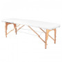 Table de Massage 126965 TABLE DE MASSAGE PLIANTE BOIS CONFORT 2 SECTIONS BLANC