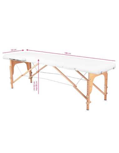 Associate Article 126965 STÓŁ SKŁADANY DO MASAŻU WOOD KOMFORT 2 SEGMENTOWE WHITE