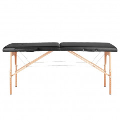 Table de Massage 126967 TABLE DE MASSAGE PLIANTE BOIS CONFORT 2 SECTIONS NOIR