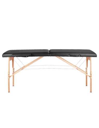 Klappbare Massageliege 126967 Klappbare Massageliege Holz Komfort 2-teilig schwarz