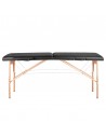 Table de massage pliante 126967 Table de massage pliante bois confort 2 sections noir