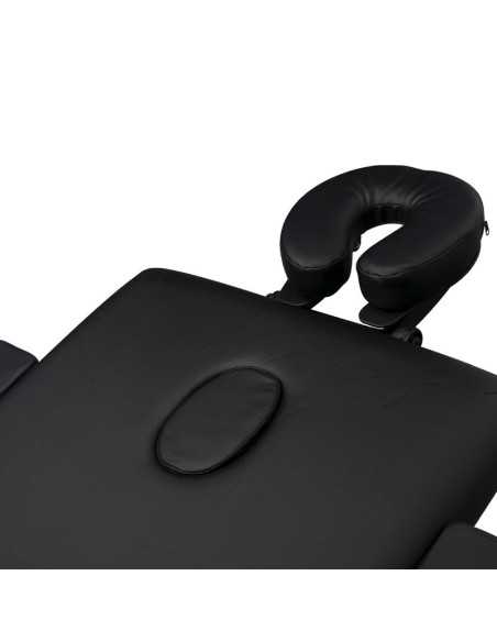 Table de Massage  126967 TABLE DE MASSAGE PLIANTE BOIS CONFORT 2 SECTIONS NOIR