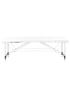 Wit aluminium comfort opklapbare massagetafel 3 segmenten