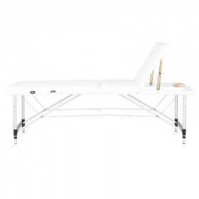 TABLE DE MASSAGE PLIANTE ALUMINIUM BLANC CONFORT 3 SEGMENTS
