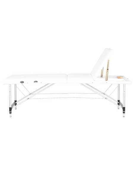 Associate Article 126968 STÓŁ SKŁADANY DO MASAŻU ALUMINIOWY KOMFORT 3 SEGMENTOWY WHITE