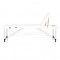 Mesa de masaje plegable confort aluminio blanco 3 segmentos