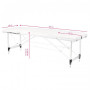 TABLE DE MASSAGE PLIANTE ALUMINIUM BLANC CONFORT 3 SEGMENTS