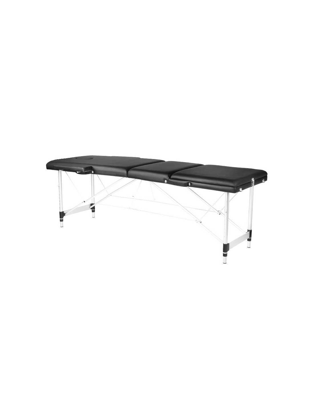COMFORT FOLDING MASSAGE TABLE ALUMINUM 3 SECTIONS BLACK