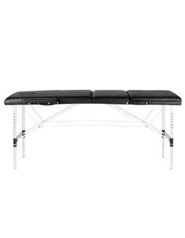 COMFORT FOLDING MASSAGE TABLE ALUMINUM 3 SECTIONS BLACK