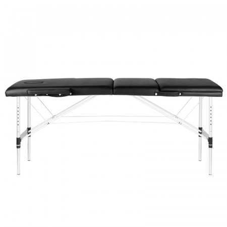 TABLE DE MASSAGE PLIANTE CONFORT ALUMINIUM 3 SECTIONS NOIR