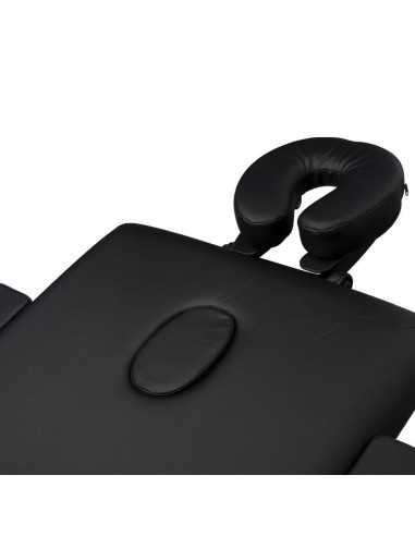 KOMFORT KLAPPBARE MASSAGELIEGE AUS ALUMINIUM, 3-TEILIG, SCHWARZ