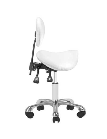 Tabouret roulettes 100763 TABOURET COSMETIQUE 1025 BLANC GIOVANNI