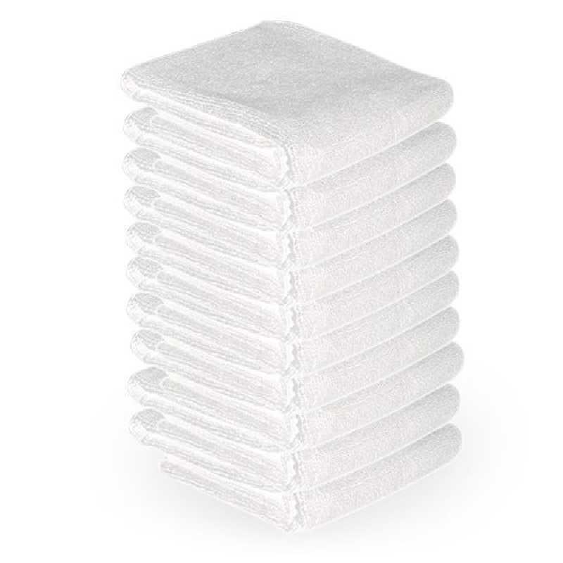 Asciugamano in microfibra 73x40cm 10pz bianco