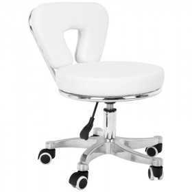 Tabouret à roulettes PEDICURE 9266 BLANC