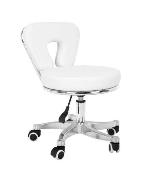 Tabouret à roulettes PEDICURE 9266 BLANC